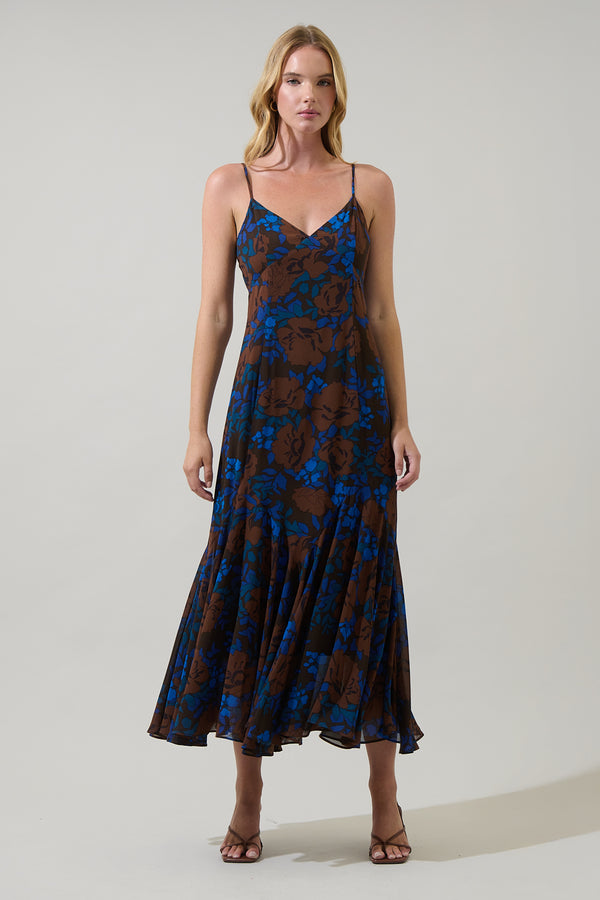 Sugarlips Lebanon Floral Hagny Pleated Midi Dress