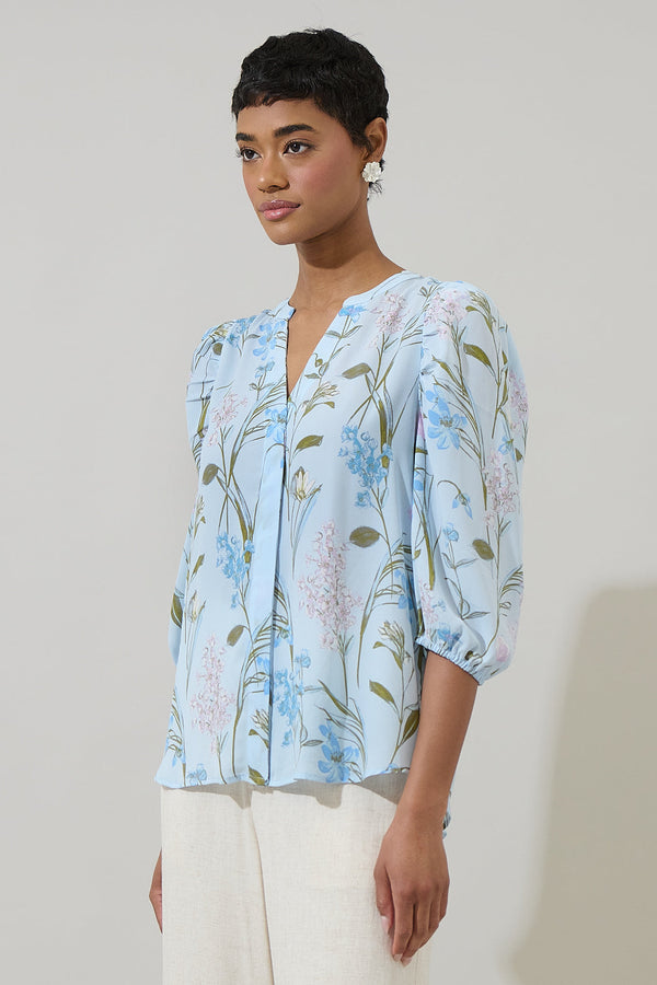 Sugarlips Leida Floral Tiva Long Sleeve Blouse