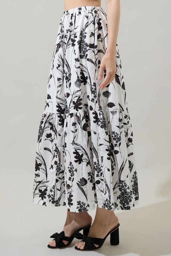 Sugarlips Leiden Floral Breda Tiered Maxi Skirt