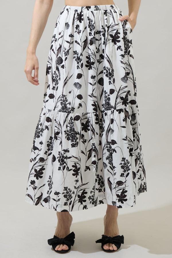 sugarlips Leiden Floral Breda Tiered Maxi Skirt