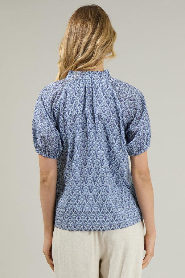 Sugarlips Lena Floral Split Neck Top