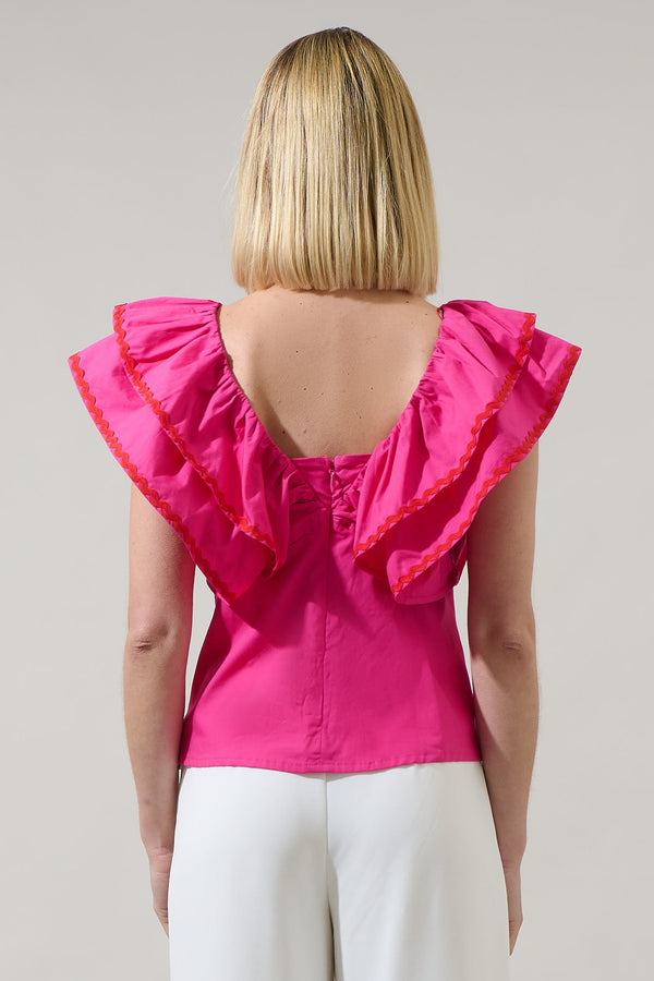 Sugarlips Leoti Ruffle Babydoll Top