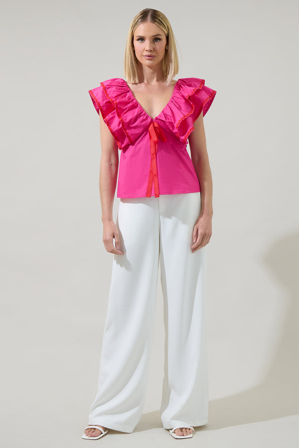 Sugarlips Leoti Ruffle Babydoll Top