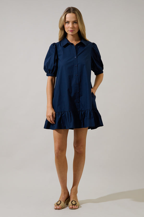 Sugarlips Levy Button Down Shift Dress