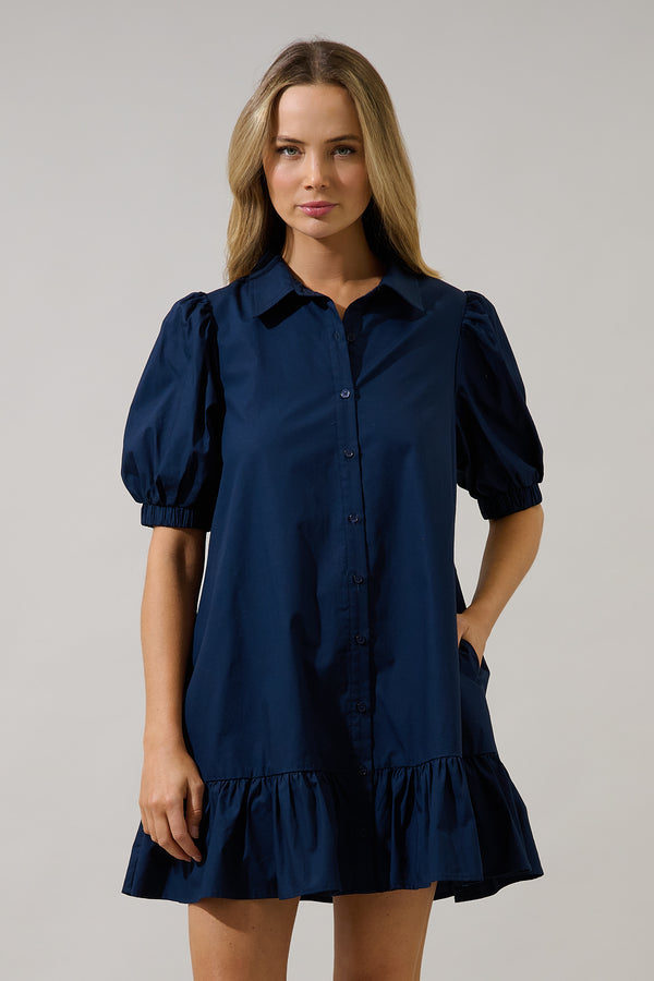 sugarlips Levy Button Down Shift Dress