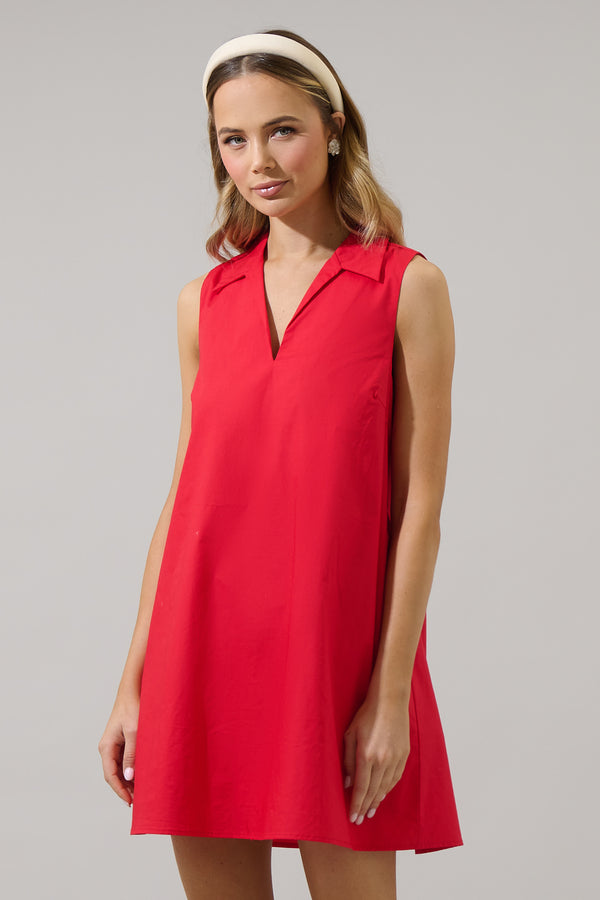 Sugarlips Lexya Collared Shift Mini Dress