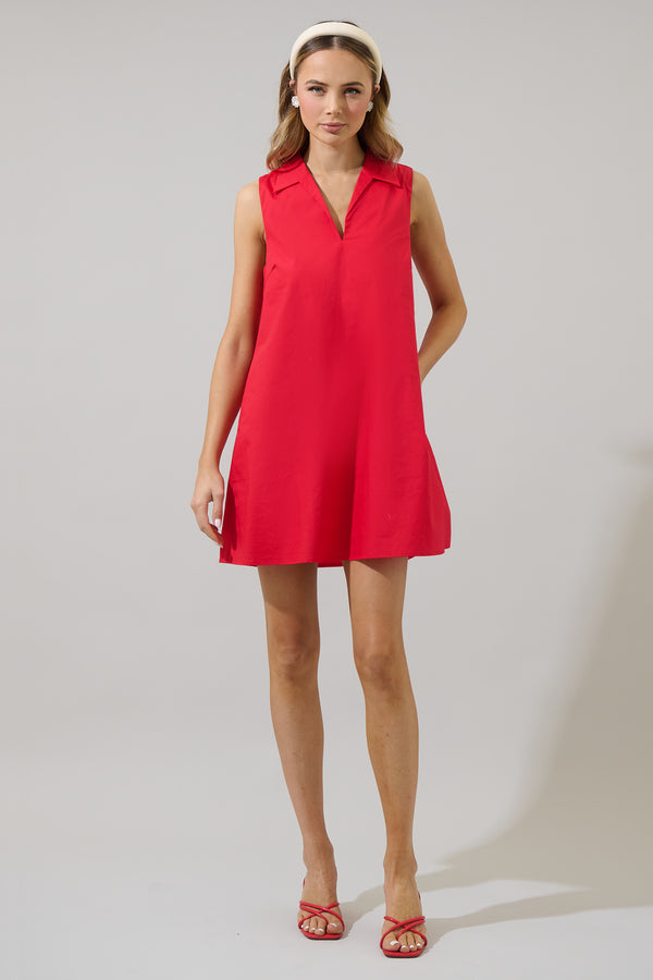 Sugarlips Lexya Collared Shift Mini Dress