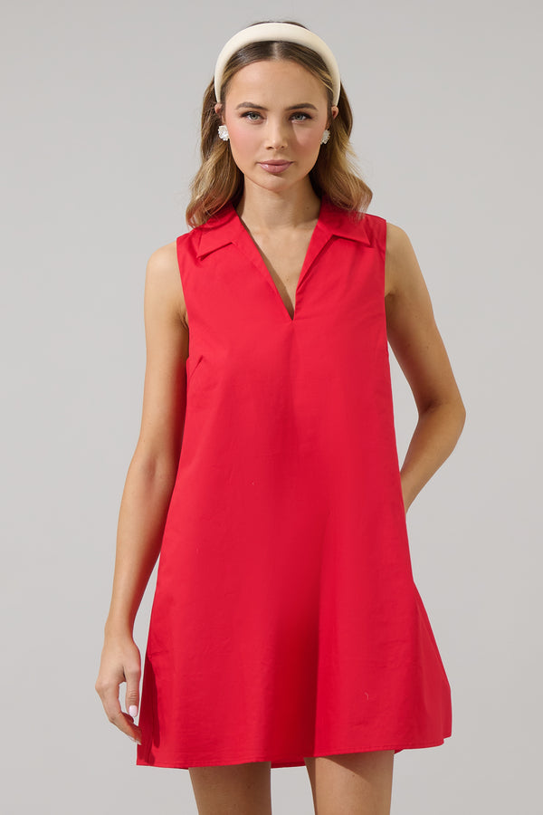 sugarlips Lexya Collared Shift Mini Dress