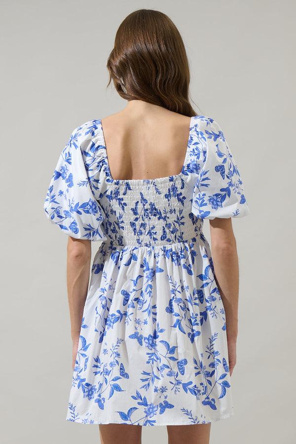 Sugarlips Leya Floral Pleated Mini Dress