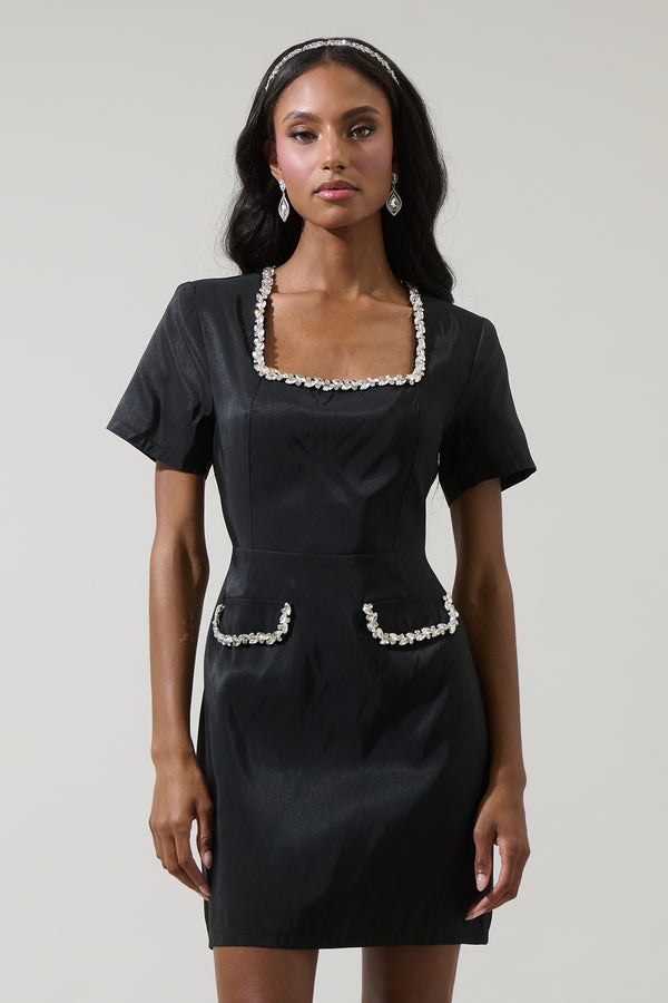 Sugarlips Liliane Square Neck Mini Dress