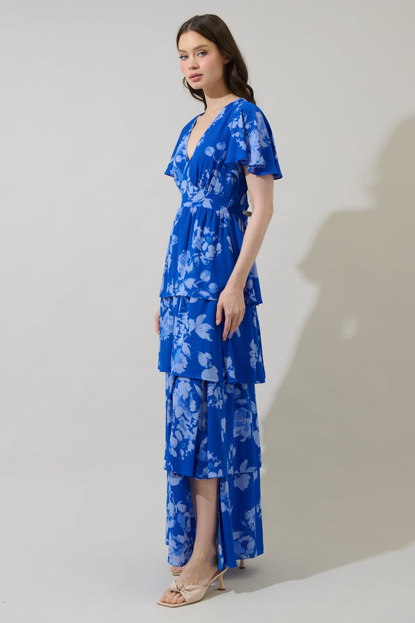 Sugarlips Lilith Floral Amabel Tiered Maxi Dress