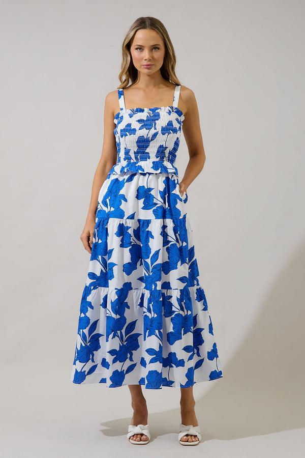 Sugarlips Lindsy Smocked Maxi Dress Gemmi Floral