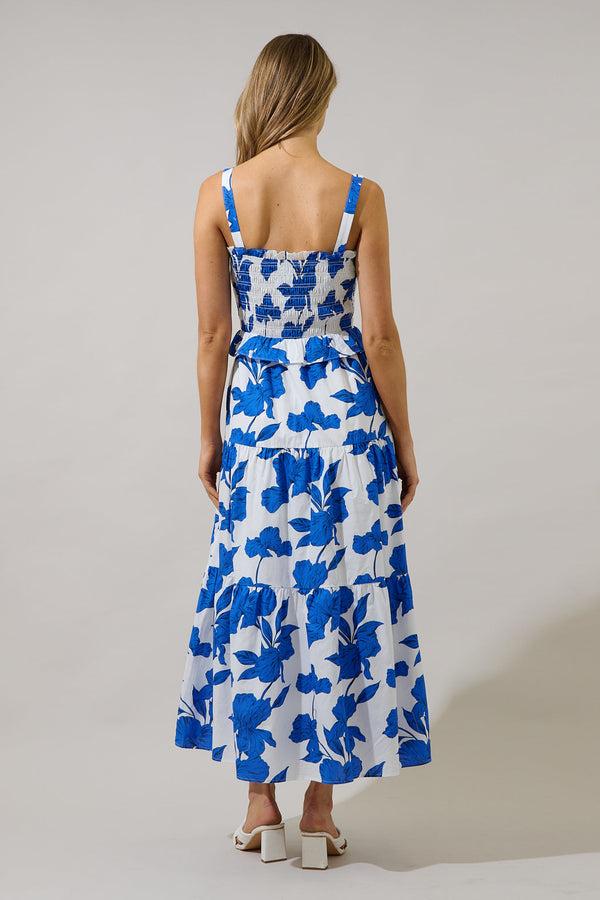 Sugarlips Lindsy Smocked Maxi Dress Gemmi Floral