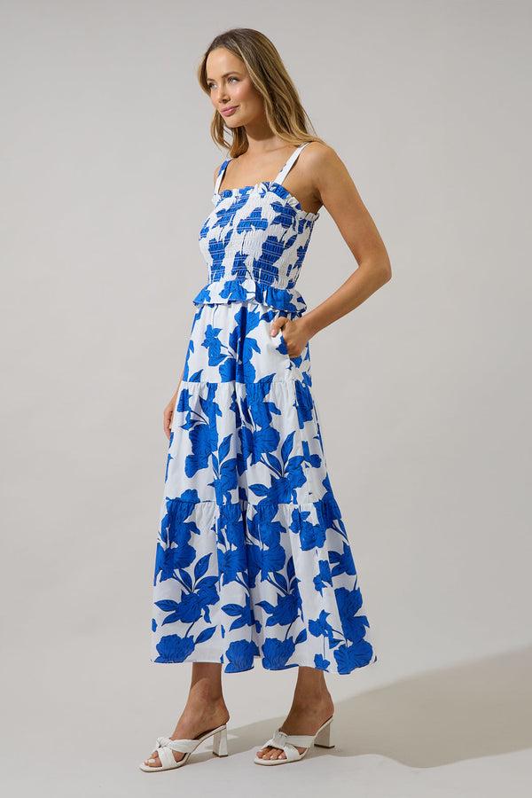 Sugarlips Lindsy Smocked Maxi Dress Gemmi Floral