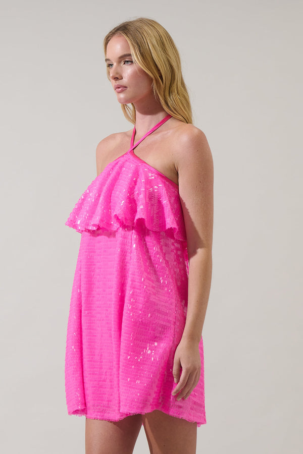 Sugarlips Liviana Sequin Shift Mini Dress