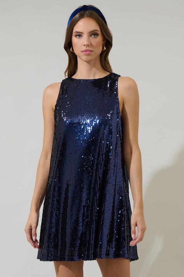 sugarlips Liviana Sequin Sleeveless Mini Dress