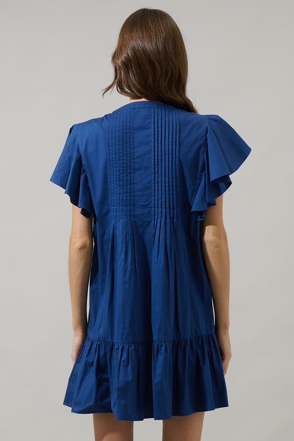 Sugarlips Lizzy Pleated Ruffle Mini Dress