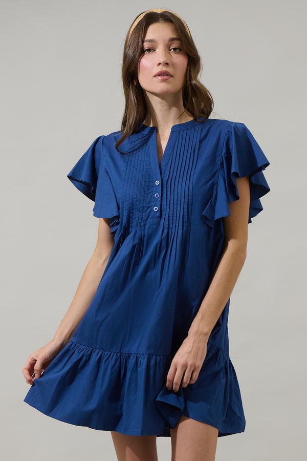 sugarlips Lizzy Pleated Ruffle Mini Dress