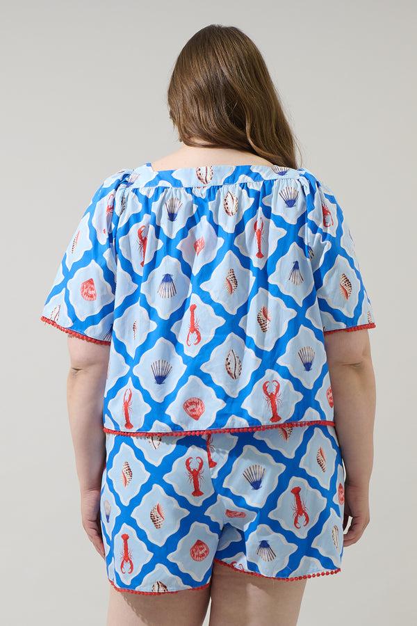 Sugarlips Lobster Bay Durmy Bell Sleeve Top Curve