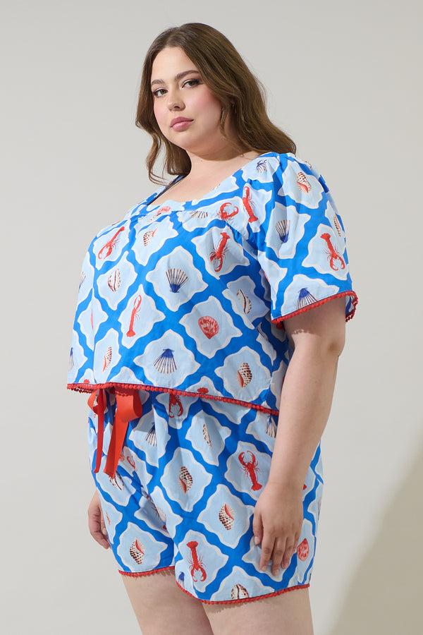 Sugarlips Lobster Bay Durmy Bell Sleeve Top Curve