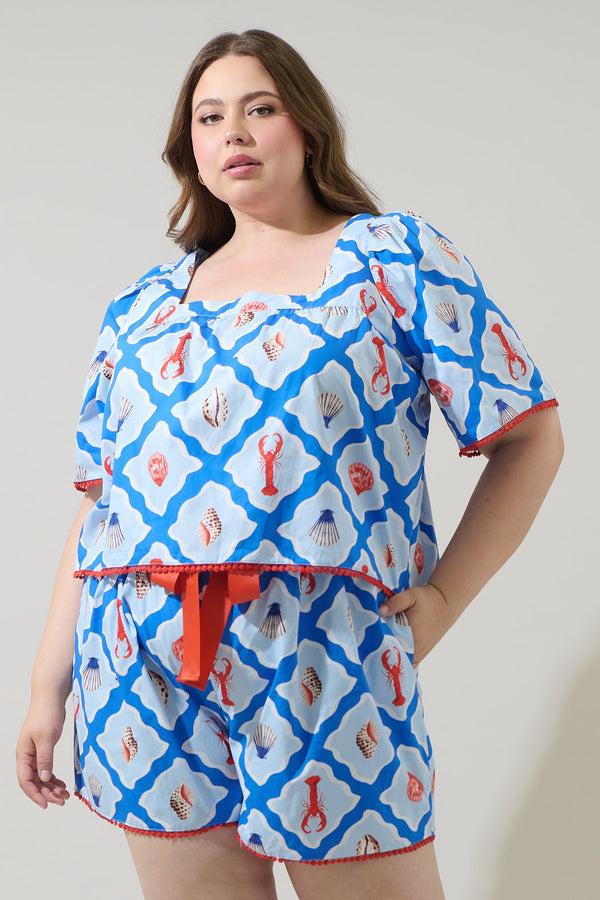 sugarlips Lobster Bay Durmy Bell Sleeve Top Curve