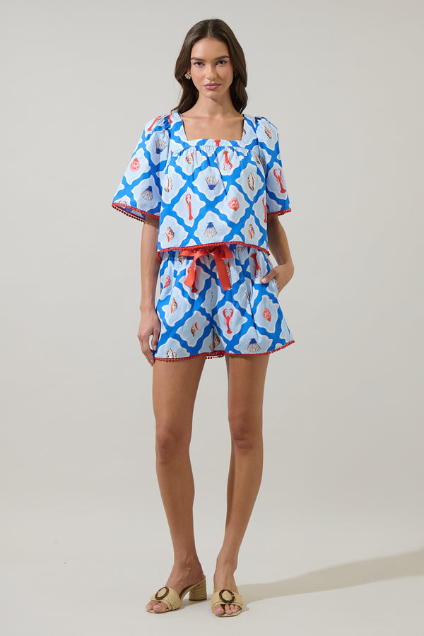 Sugarlips Lobster Bay Melia High Waisted Shorts