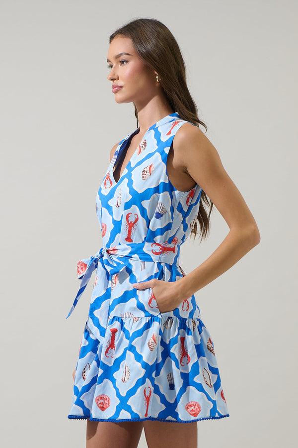 Sugarlips Lobster Bay Vilma Sleeveless Mini Dress