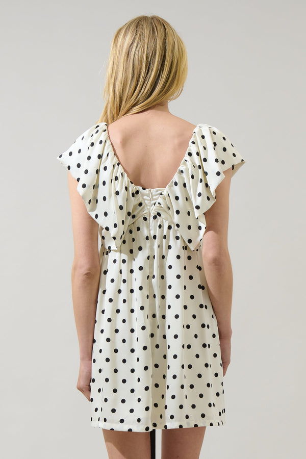 Sugarlips Lois Polka Dot Mini Babydoll Dress