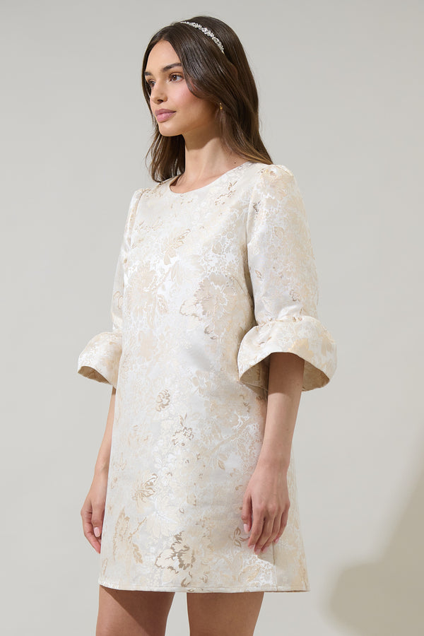 Sugarlips Lola Jacquard Aria Shift Mini Dress