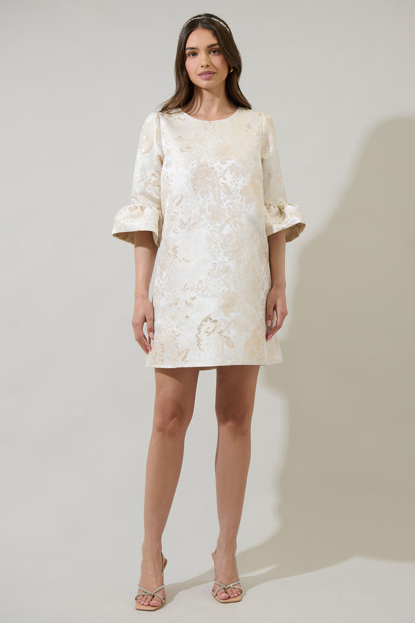 Sugarlips Lola Jacquard Aria Shift Mini Dress