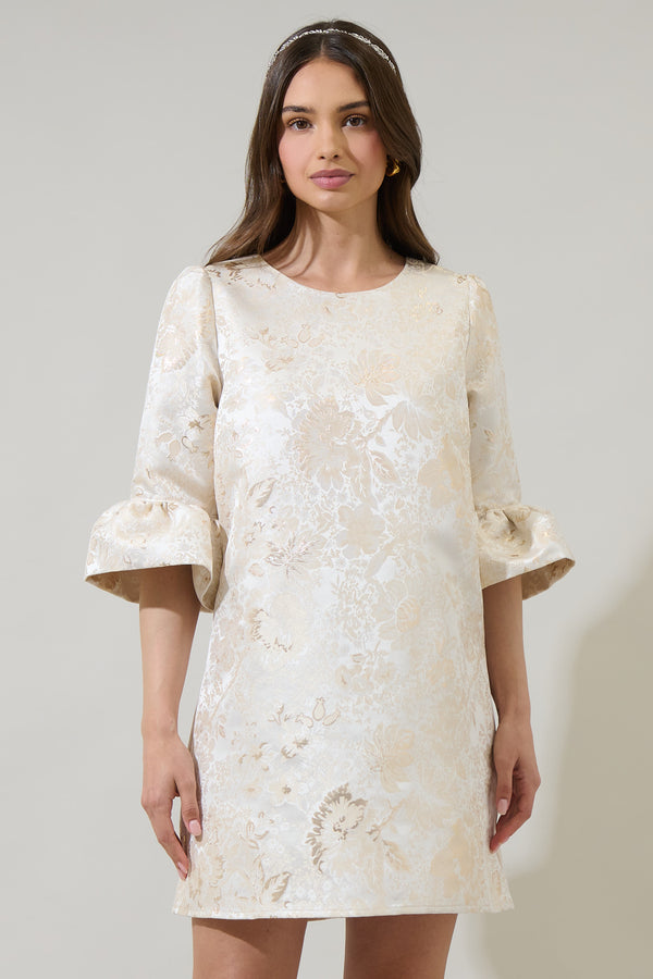 sugarlips Lola Jacquard Aria Shift Mini Dress