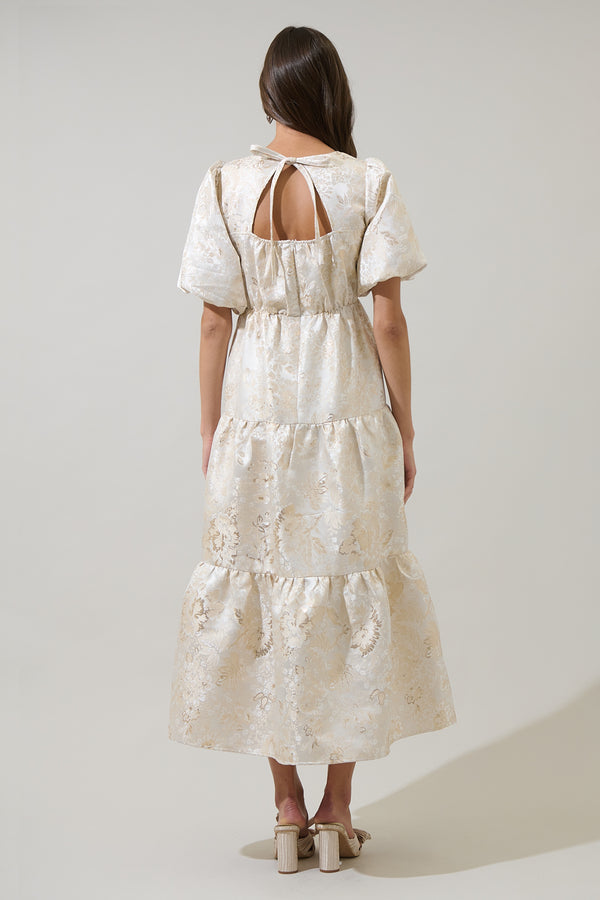 Sugarlips Lola Jacquard Eulalia Tiered Maxi Dress