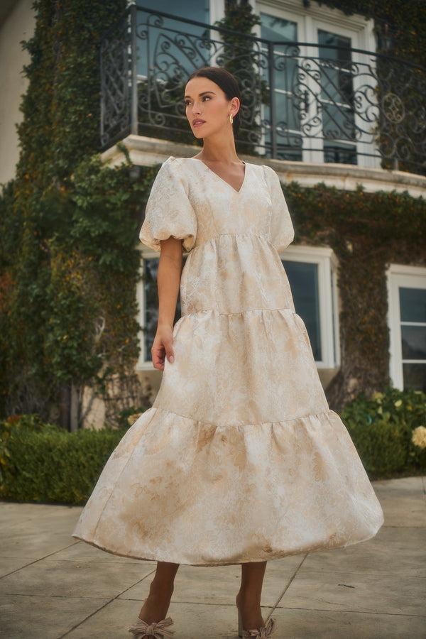 sugarlips Lola Jacquard Eulalia Tiered Maxi Dress