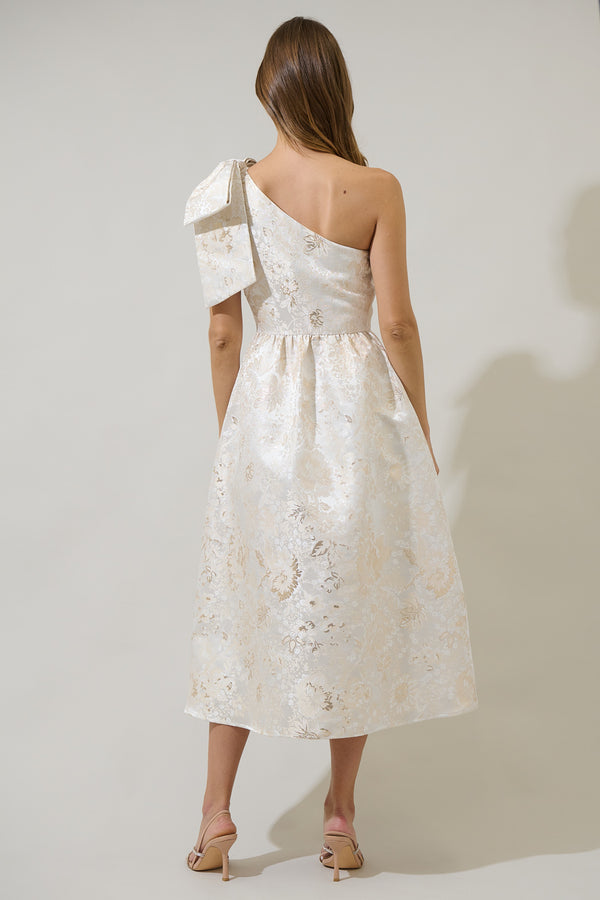 Sugarlips Lola Jacquard Miley Bow Midi Dress