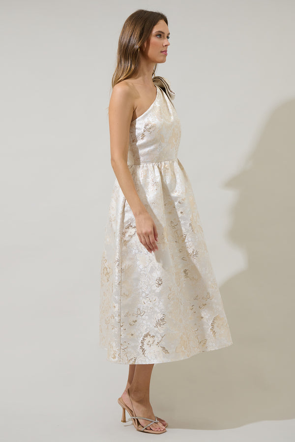 Sugarlips Lola Jacquard Miley Bow Midi Dress