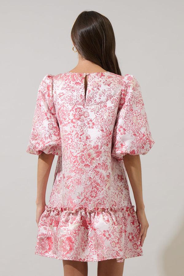 Sugarlips Lola Jacquard Ruffle Shift Dress