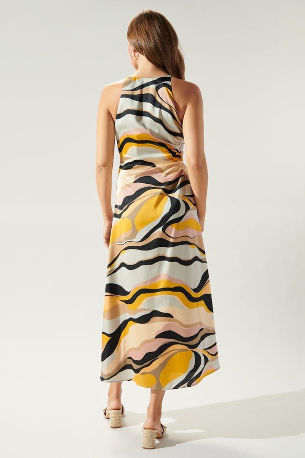 Sugarlips Lourdes Cut Out Ruched Midi Dress