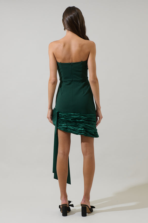 Sugarlips Lucella Bow Ruched Mini Dress