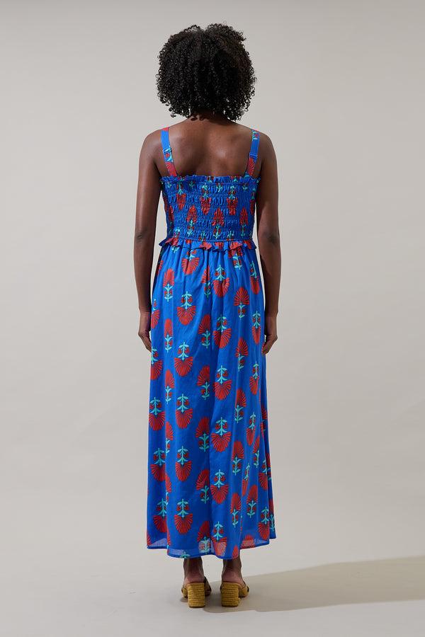 Sugarlips Lucinda Floral Riela Smocked Midi Dress