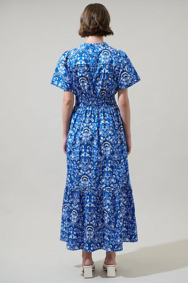 Sugarlips Lulu Floral Belraj Poplin Maxi Dress