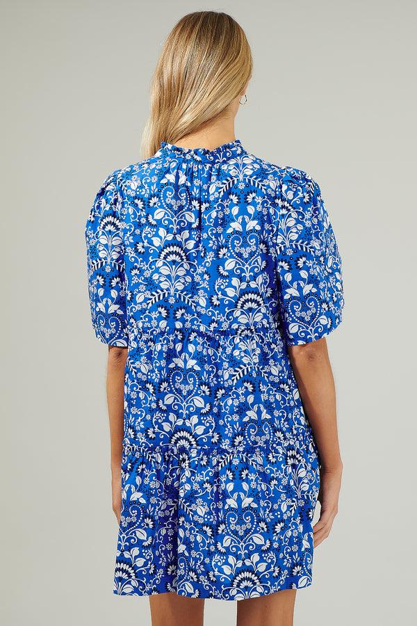 Sugarlips Lulu Floral Dixie Split Neck Shift Dress