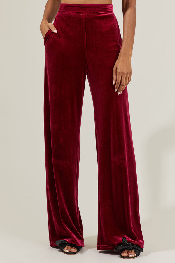 Sugarlips Lulu Velvet Wide Pants