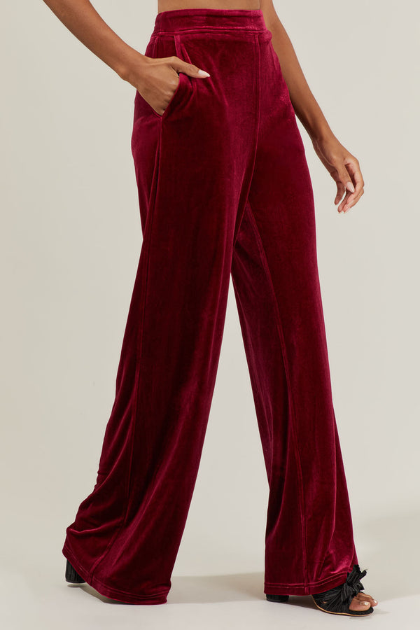 Sugarlips Lulu Velvet Wide Pants