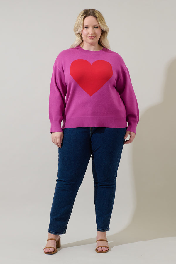Sugarlips Lumia Heart Pull Over Sweater Curve