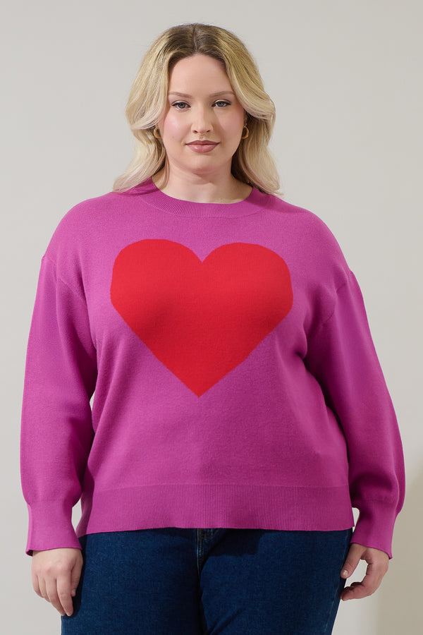 sugarlips Lumia Heart Pull Over Sweater Curve