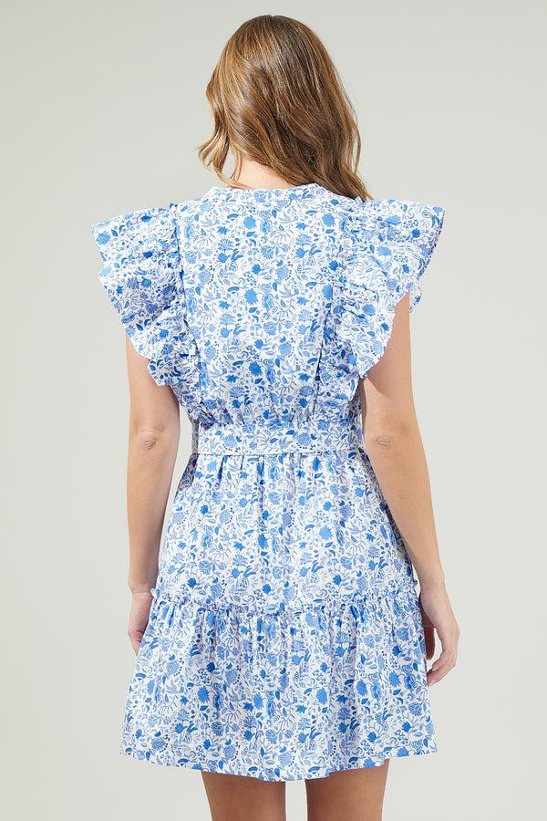 Sugarlips Luray Floral Ruffle Mini Dress