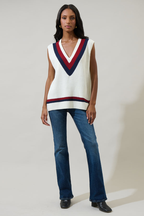 Sugarlips Luxora Color Block Oversized Vest Top