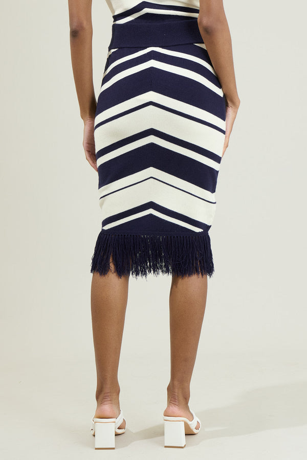 Sugarlips Lydia Striped Midi Skirt