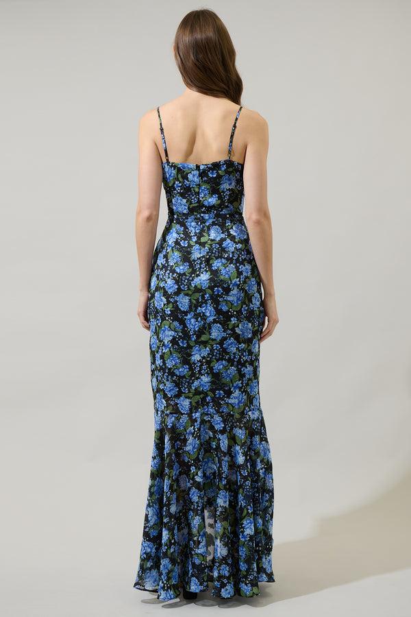 Sugarlips Lyssa Floral Doris Ruffle Maxi Dress