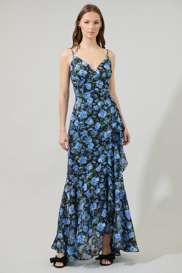Sugarlips Lyssa Floral Doris Ruffle Maxi Dress